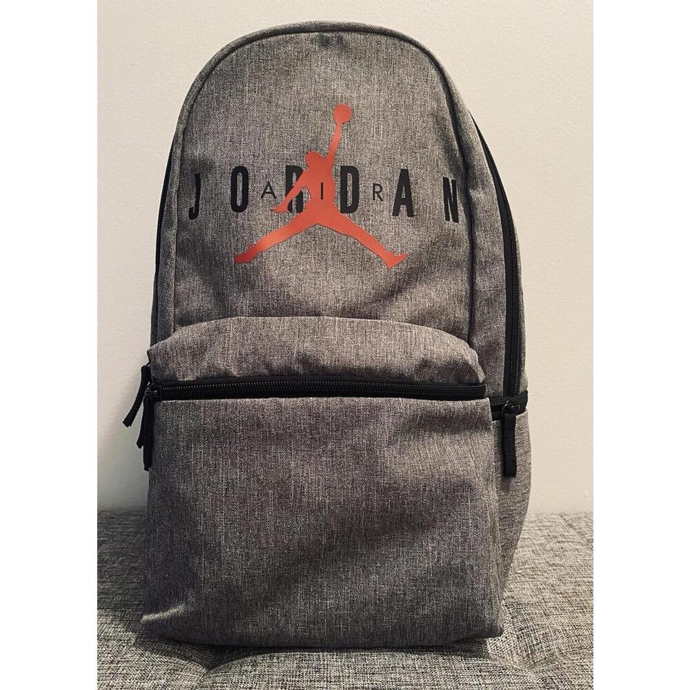 Nike Air Jordan HBR Jumpman NWOT Backpack Gray/Black/Red 18”x10”x6”